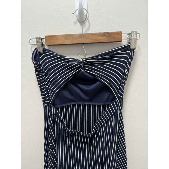 Windsor Maxi Blue White Striped Tube Top Open‎ Back Dress Size Small - Picture 5 of 7